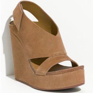 Pedro Garcia Suede Tan Wedges